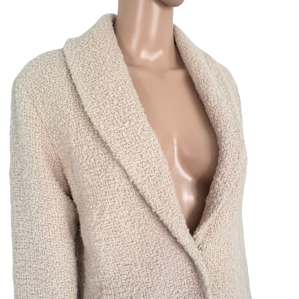 Eileen Fisher Wool Textured Blazer Jacket M Cream Old Money Business Carrier - Picture 4 of 10